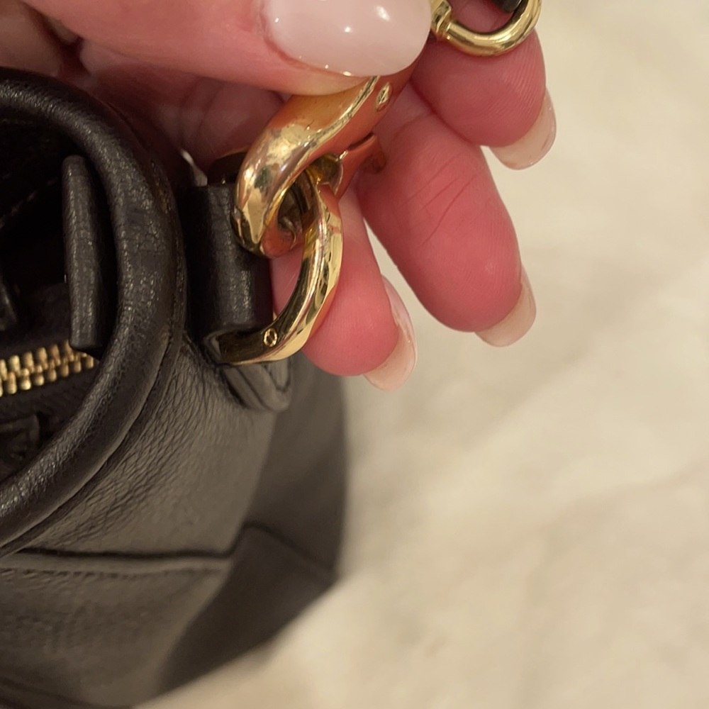 Tory Burch Black & Gold Mini Amanda Satchel - Picture 5 of 7